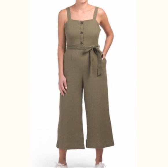 Rachel Zoe Pants - Rachel Zoe olive green wide leg jumpsuit